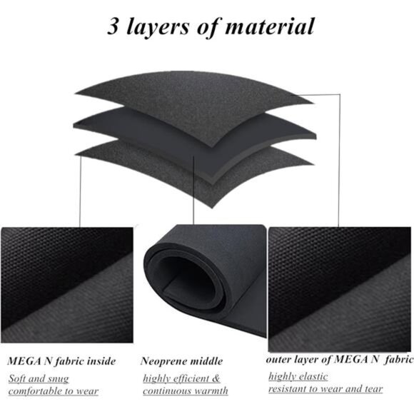 Wetsuit Top Men&Women 3mm Neoprene Wetsuits Jacket,Front Zipper Long - Picture 6 of 7